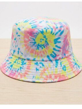 Bucket Hat Women's Colorful Tie Dye Rainbow Lightweight Pink Blue Yellow One